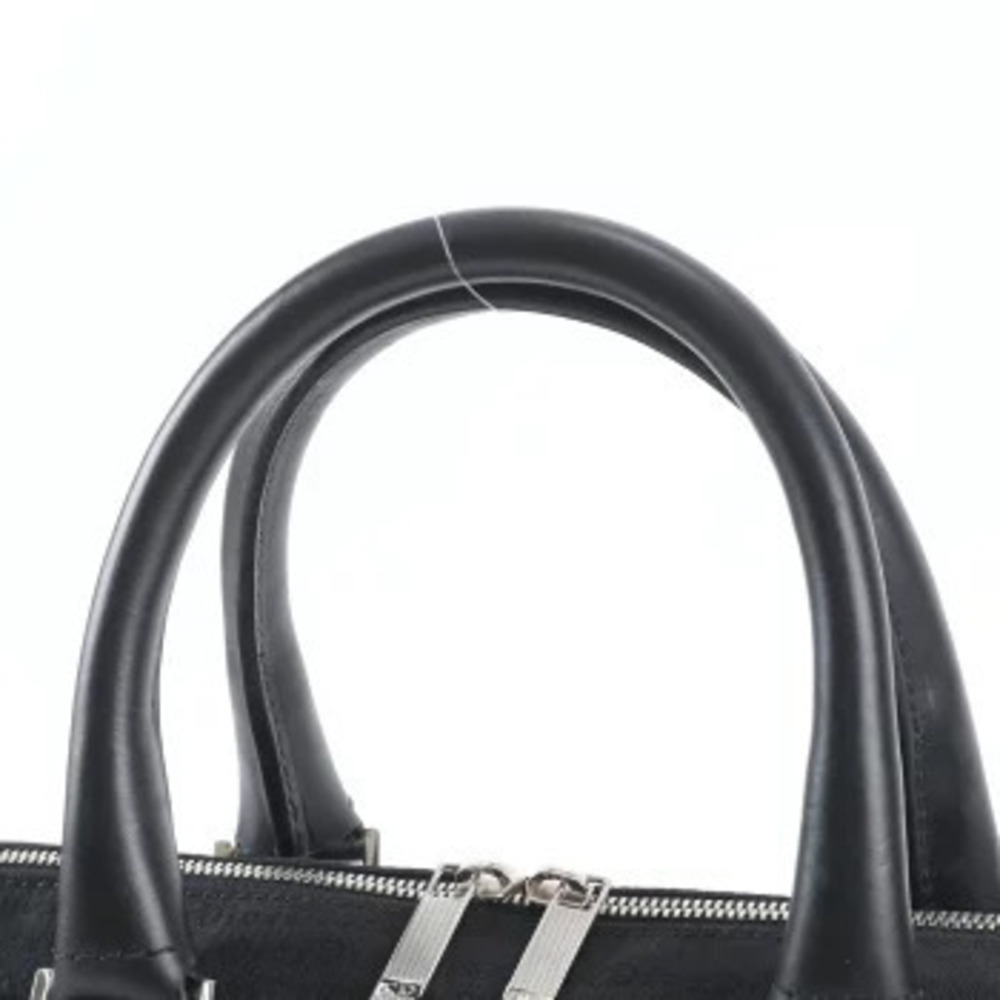 Christian Dior Oblique Canvas Leather Briefcase Tote Bag Black - Picture 2 of 8